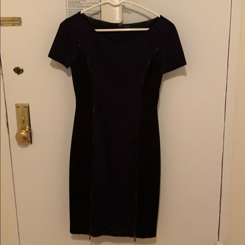 Elie Tahari navy blue and black dress.